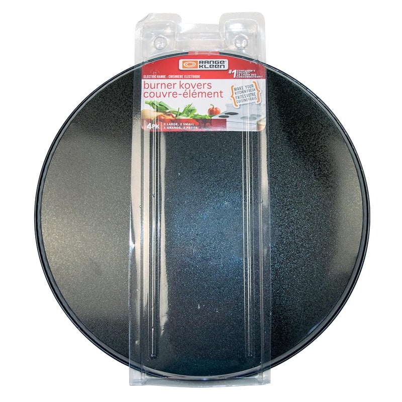 Range Kleen Black Round Burner Kovers Set of 4 - Image 3